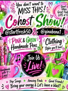 6/4  @11:00 AM EST EVERYTHING PINK & Green with @ginabena1 & @startfresh50